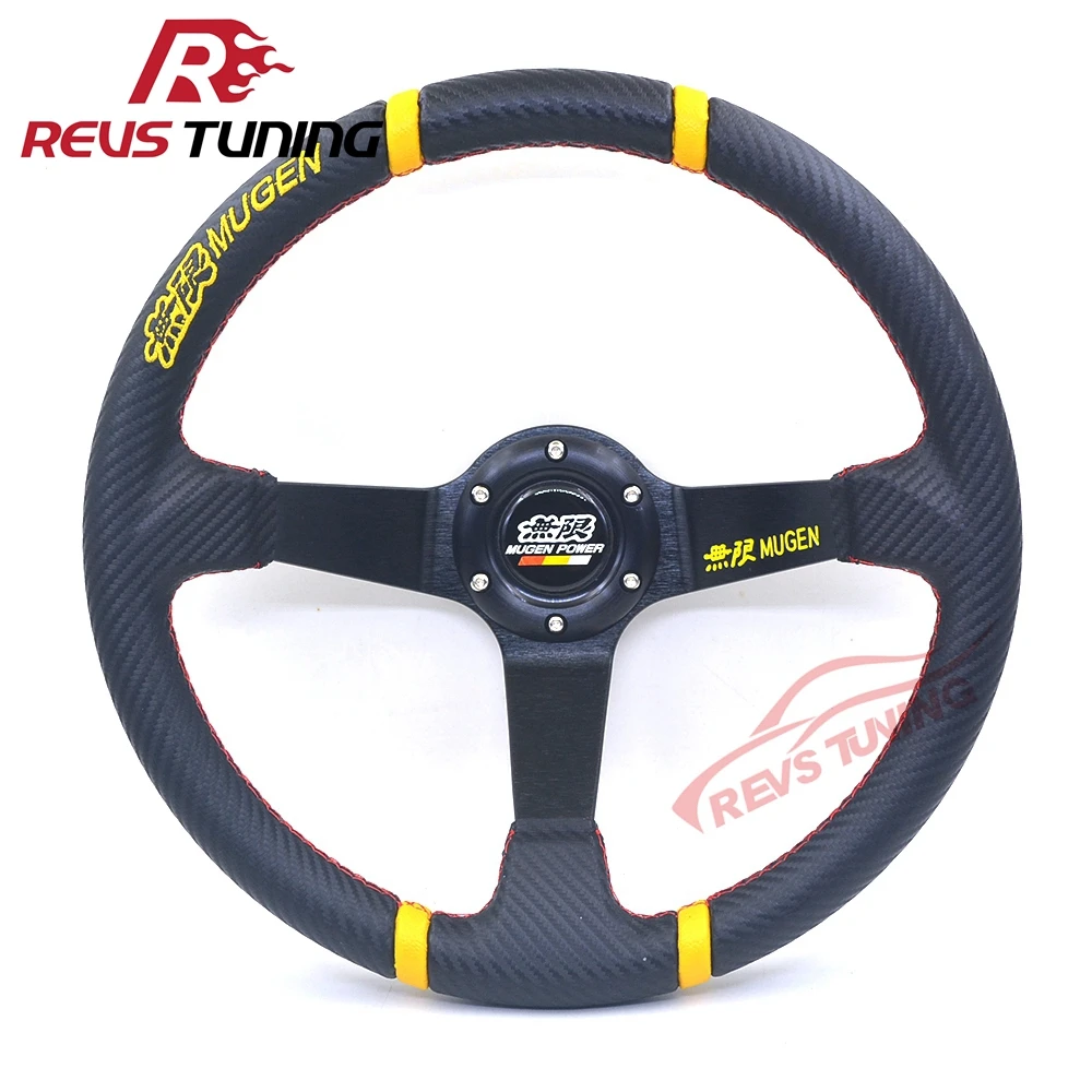 350 мм 14 дюймов глубокое углеродное волокно вид ПВХ Дрифт Гонки Ралли Спорт