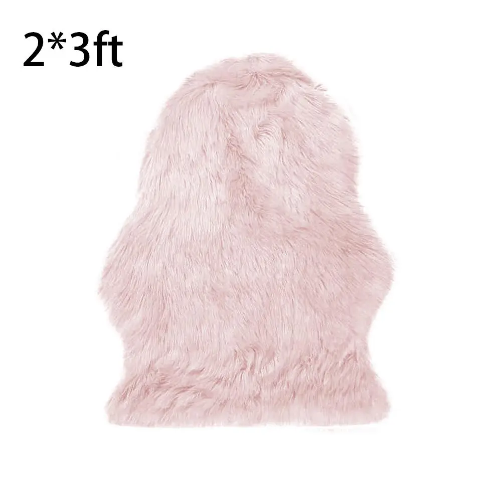 2X3 фута 2X4 мягкий искусственный мех овчины чехол для дивана белый ковер спальни