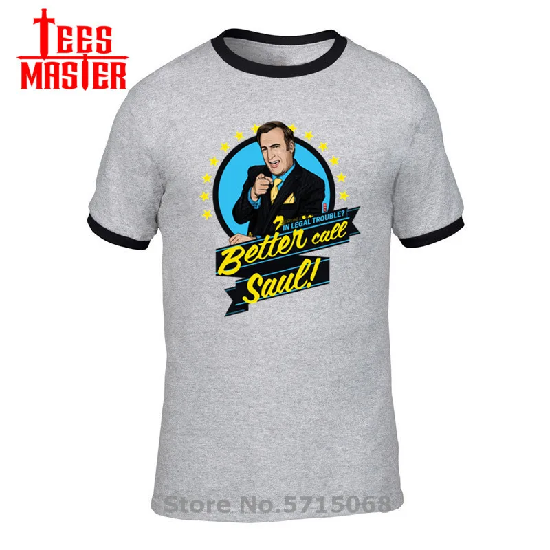 Забавная Мужская футболка Better Call Saul с принтом серийной цифровой печати из 100%