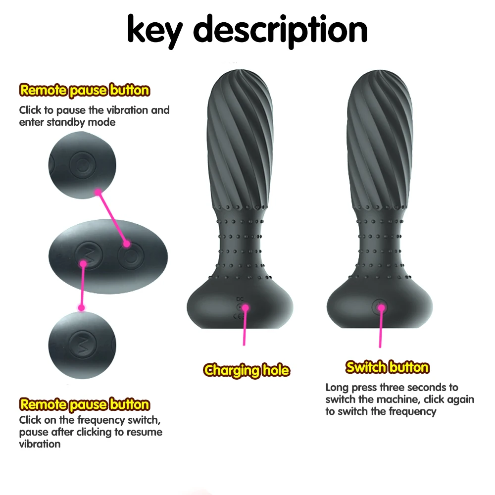 Rotating Anal Beads Vibrator Prostate Massager For Men Wireless Remote Control Plug Butt Prostata Stimulator Sex Toys | Красота и