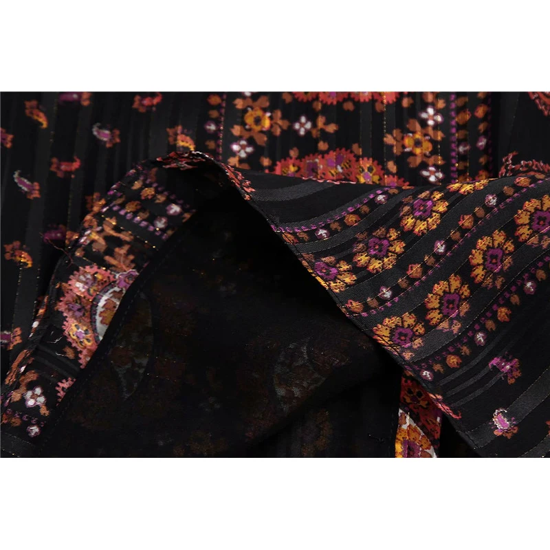 Платье-мини женское шифоновое с длинным рукавом-фонариком и высокой талией