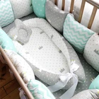 Детское гнездо 80*50 см, портативная кроватка, дорожная кровать для младенцев, хлопковая люлька для новорожденных, детская кроватка, бампер