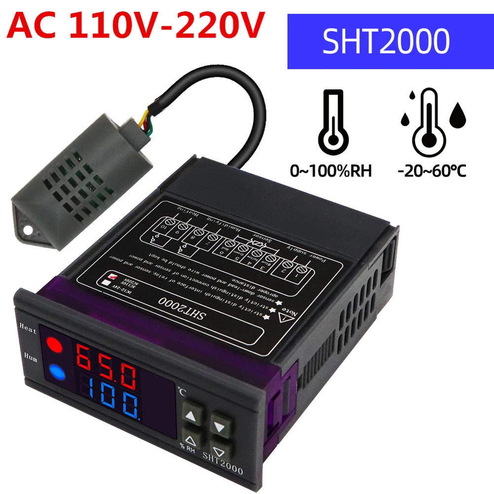 Цифровой регулятор температуры и влажности термостат для холодильника