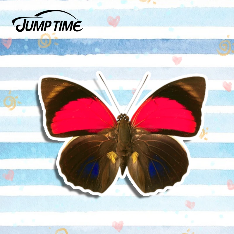 

Jump Time 13cm x 9.4cm Wonderful Butterfly Decal Funny 3D Car Styling Vinyl Beautiful Graphic Window Bumper Decor Car Stickers