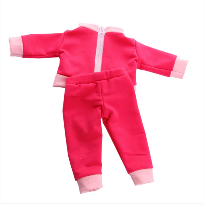 Born New Baby Fit 18 дюймов 43 см Кукла Одежда кукла красный синий розовый плюш 2 шт.