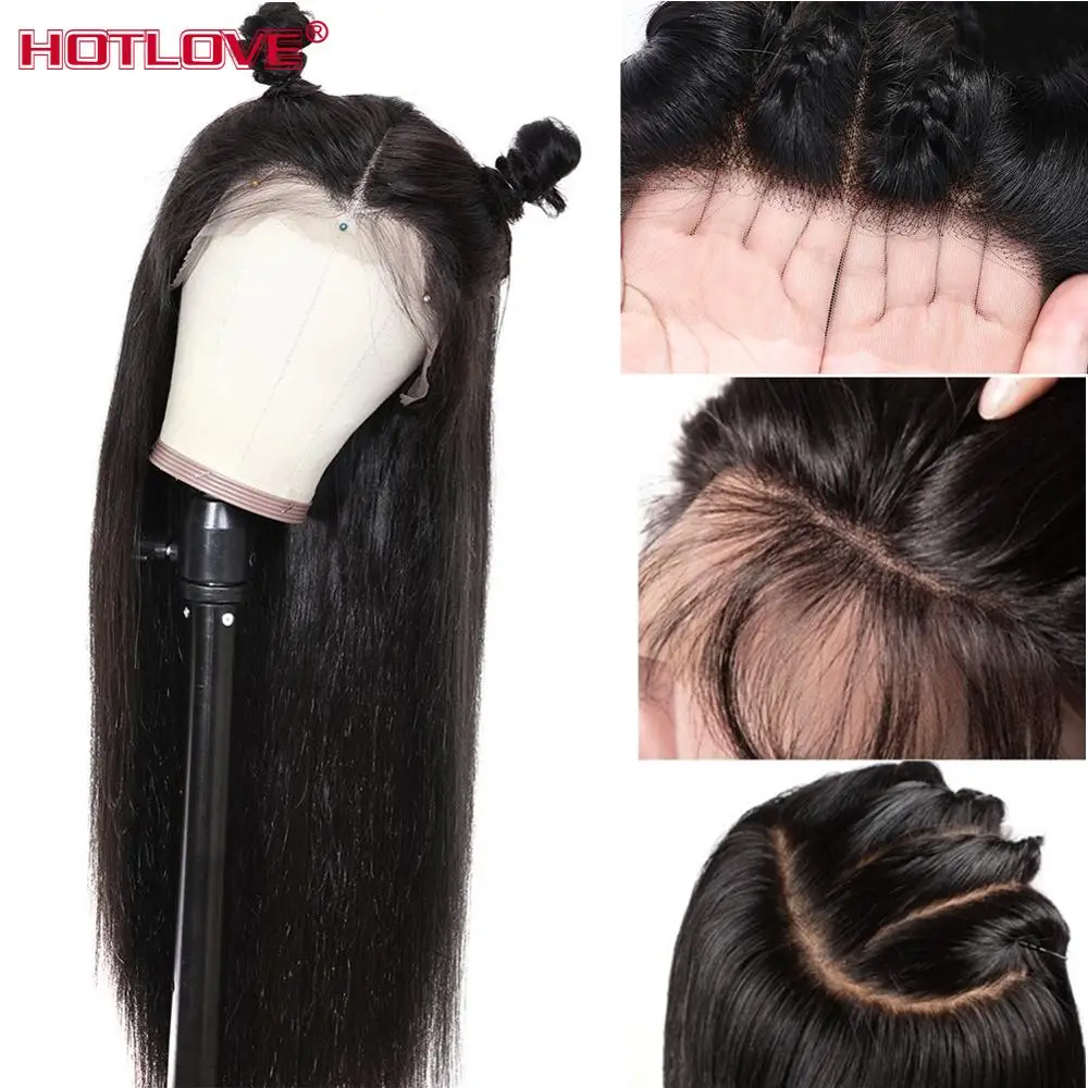 

13x4 Lace Front Human Hair Wigs For Black Women 150% Density Malaysian Straight Hair Lace Frontal Wigs With Baby Hair Remy Hair