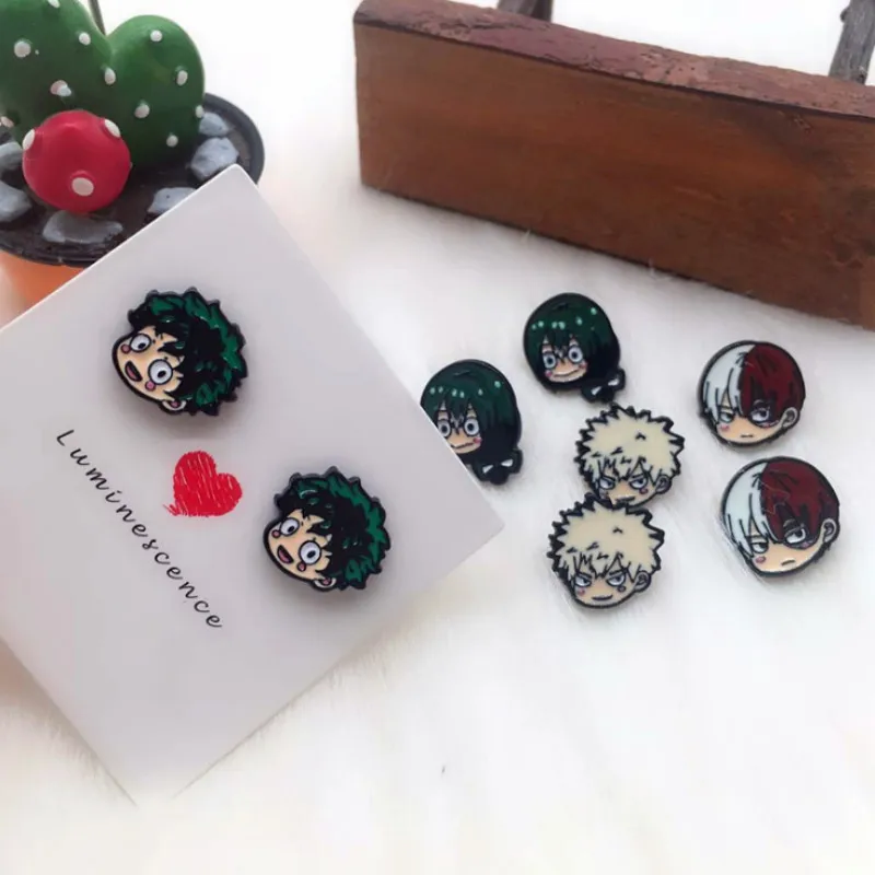 

1 пара аниме My Hero Academia серьги бакугоу кацуки Тодороки шото мидория Izuku ювелирные аксессуары серьги фигурка подарки