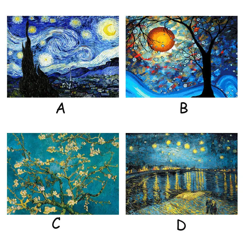 Алмазная картина сделай сам полностью квадратная звездная ночь Винсент Ван Гог