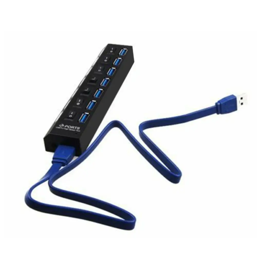Высокая Скорость usb хаб 2 0/3 0 мульти разветвитель 7 Порты Кабель Адаптер Hub с