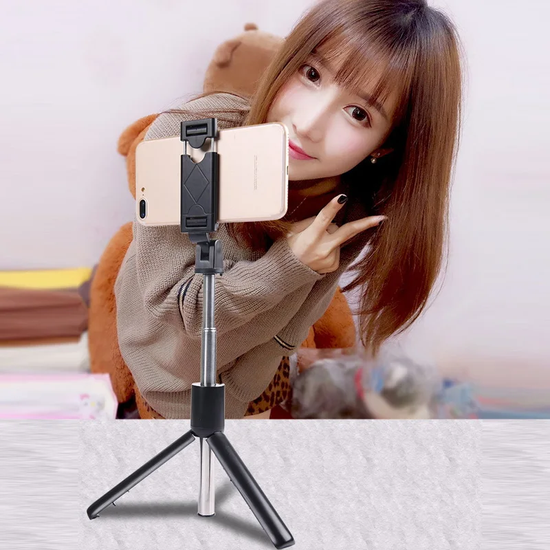 Bluetooth выдвижной штатив для селфи со съемным беспроводным пультом дистанционного