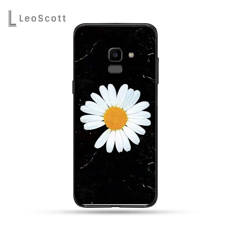 

Black White Flower Daisy Phone Case For Samsung Galaxy J2 J4 J5 J6 J7 J8 2016 2017 2018 Prime Pro plus Neo duo