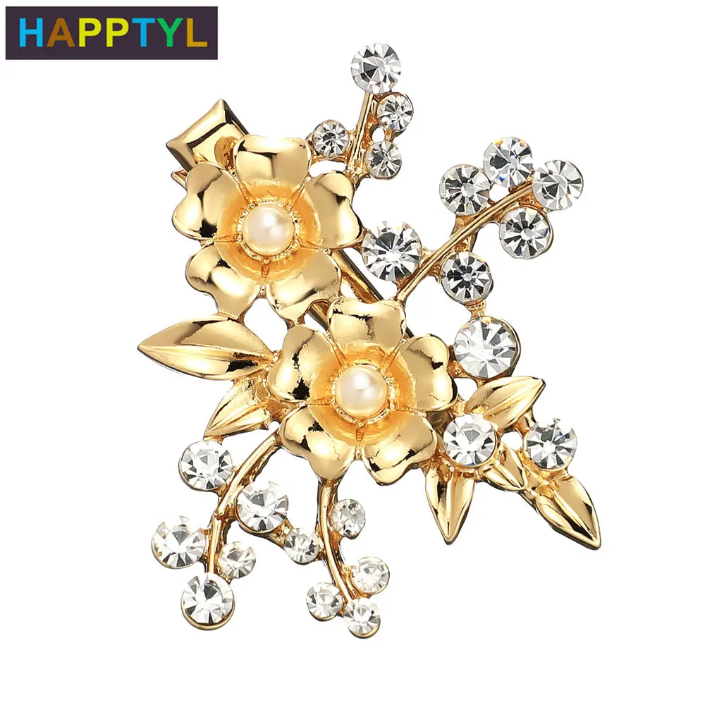 1 пара золотых свадебных заколок для волос со стразами свадебные заколки с