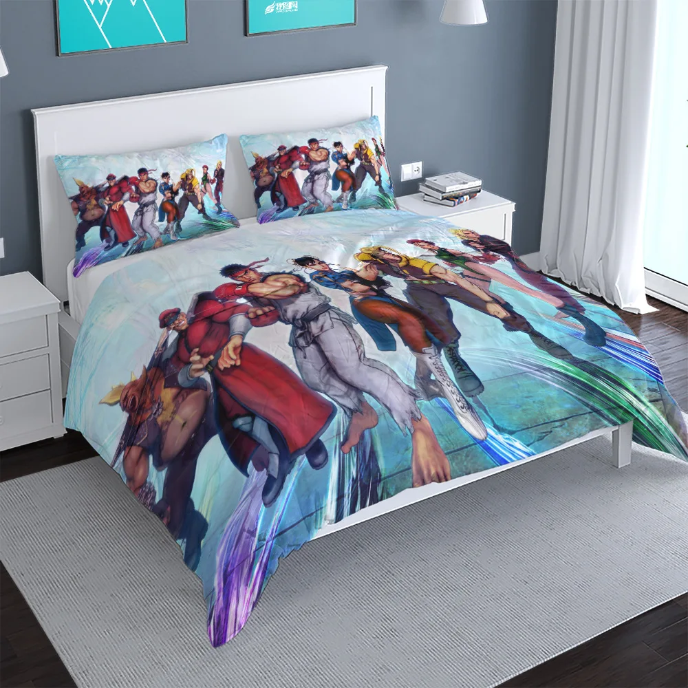 Popular Street Game Figure Bedding Set Chun Li 3d Duvet Cover Sets Comforter Bed Linen Twin Queen King Single Size Dropshipping | Дом и сад