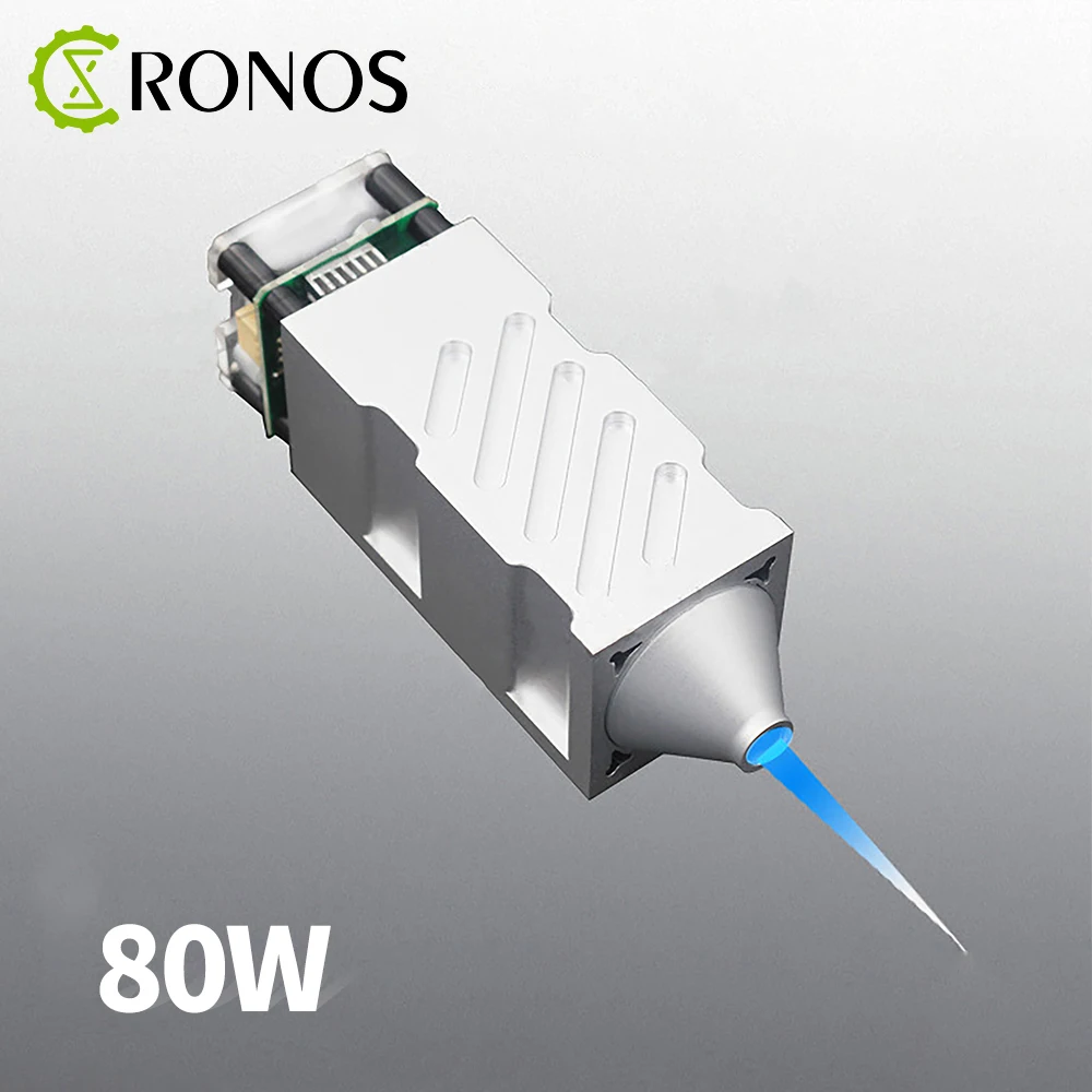 

Лазерный модуль 80 Вт, лазерная головка 450 нм для лазерного гравера, инструмент для резки дерева, синий лазерный модуль TTL, умный инструмент