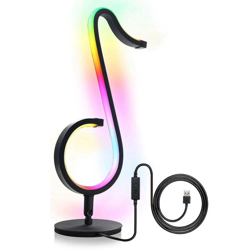 

Night Light,Ambient Light APP Remote Control Colorful Wall Light Music Clef Shape Night Light Home Indoor Living Room