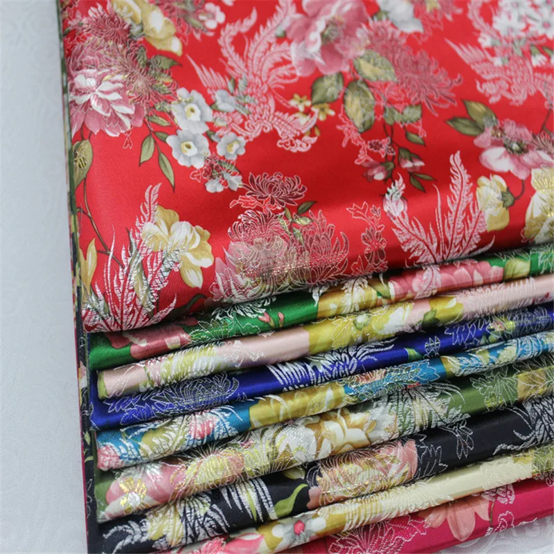 

Ткань для свадебного платья невесты CF955, металлик, пион, ткань Ципао, жаккард, парча, ткань «сделай сам» для шитья