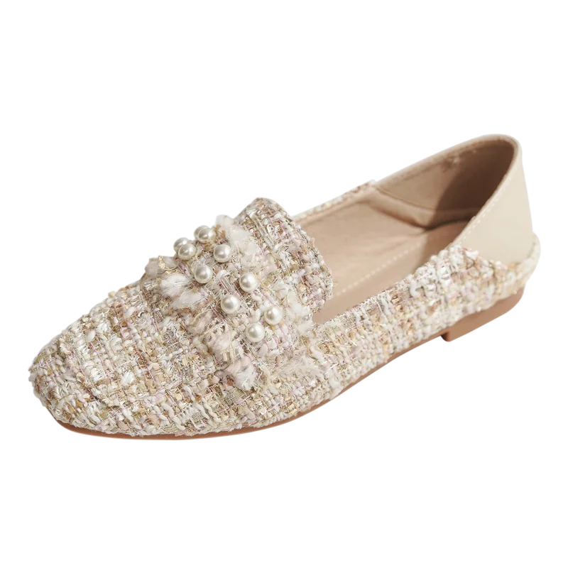 Женские разноцветные плетеные Мокасины без застежки на плоской подошве