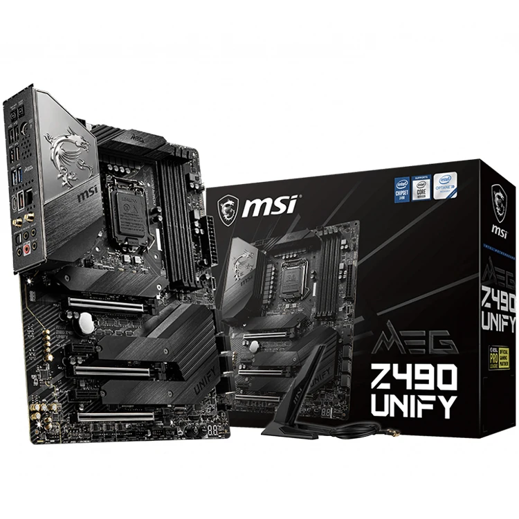 

MSI MEG Z490 UNIFY ATX Gaming Motherboard with Z490 Chipset Intel LGA 1200 Socket Support 10th Gen Intel Core I9 Processors