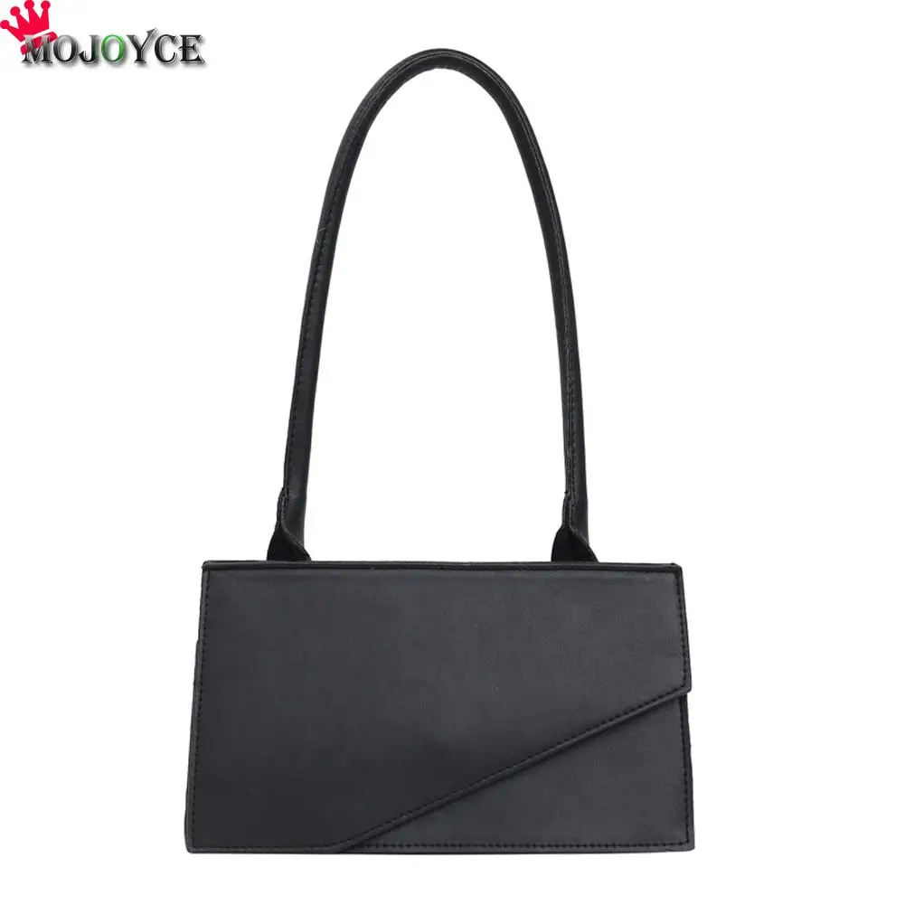 

Vintage Solid Color Leather Women Shoulder Bag Elegant Underarm Shopping Pouch Fashion Exquisite Shopping Bag