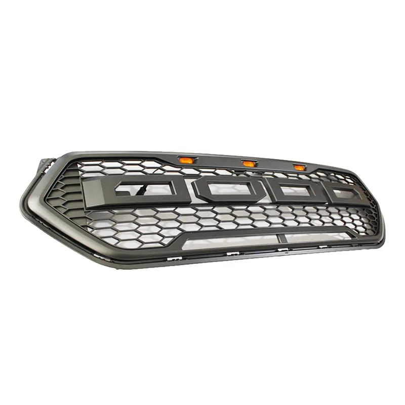 

Gray/Black Front Bumper Grille For Ford Escape Kuga 2017-2019 Car Racing Grille LED Grill Raptor Sport Style With Honeycomb Mesh