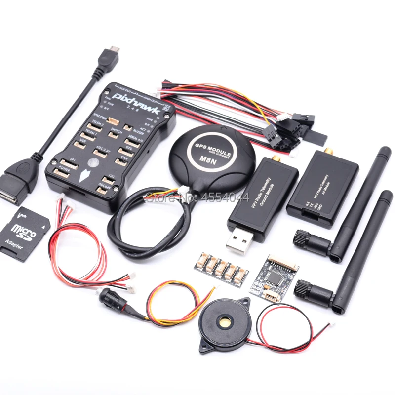 Контроллер полета Pixhawk 2.4.8 PX4 PIX 32 бит + M8N GPS 3DR 100 мВт/500 МВт радиотелеметрия 433 МГц 915