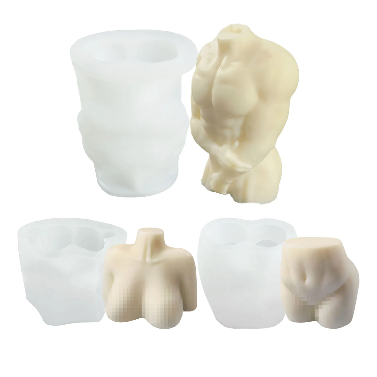 

Human Body Shape Candle Mold Silicone Female Torso Mould DIY Aroma Plaster Decor Resin Clay Women Figure Art Craft Candle Moulds