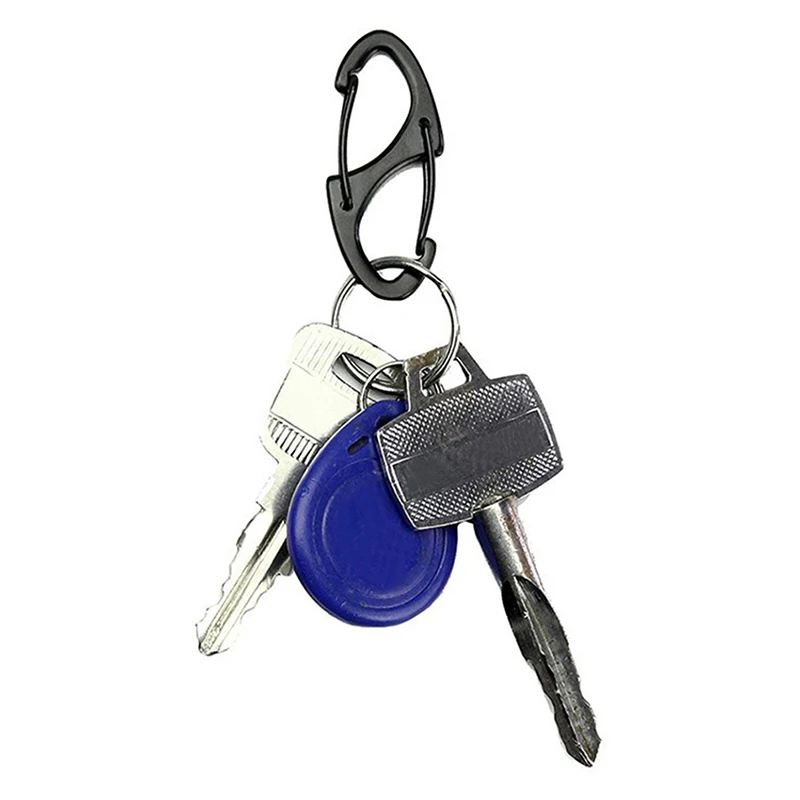 1 шт. простые черные мини пружинная подвесная Пряжка Портативный металический