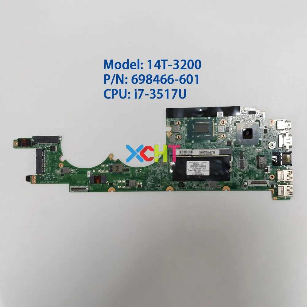 698466 601 DASPSDMBAC0 UMA HM76 w i7 3517U CPU для HP SPECTRE ULTRABOOK 14T 3200 ноутбук ПК материнская