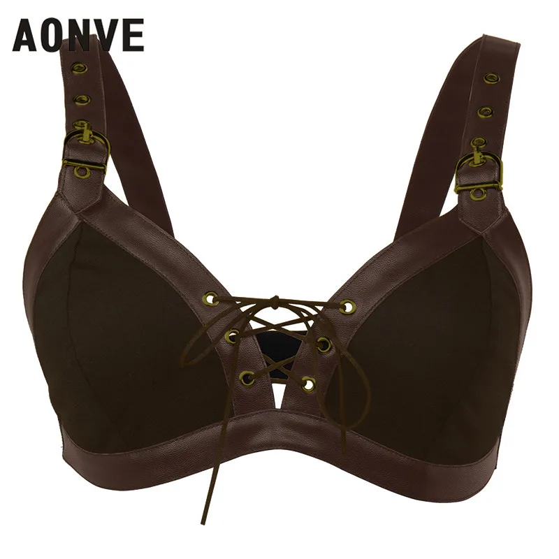 Женский корсет в стиле стимпанк Aonve черный бюстье готическом из хлопка и