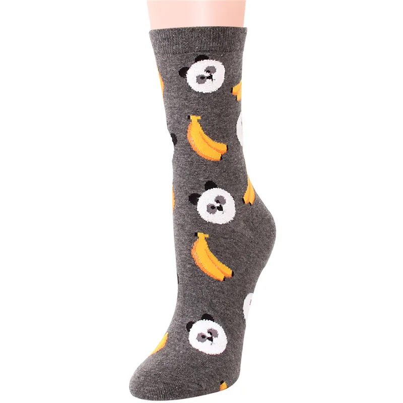 Новое поступление женские милые носки с принтом 5 пар/упак. вишни бананы персики