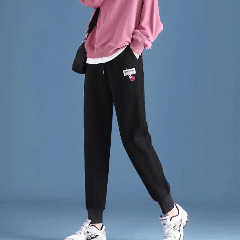 Новинка Дешевые Осенние легкие женские тренировочные штаны модные обтягивающие