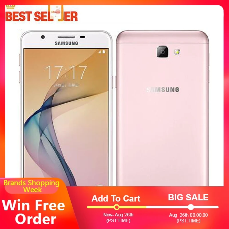Оригинальный samsung Galaxy On5 2016 G5700 3 ГБ ОЗУ 32 Гб ПЗУ 5 0 ''Восьмиядерный gps Две sim карты