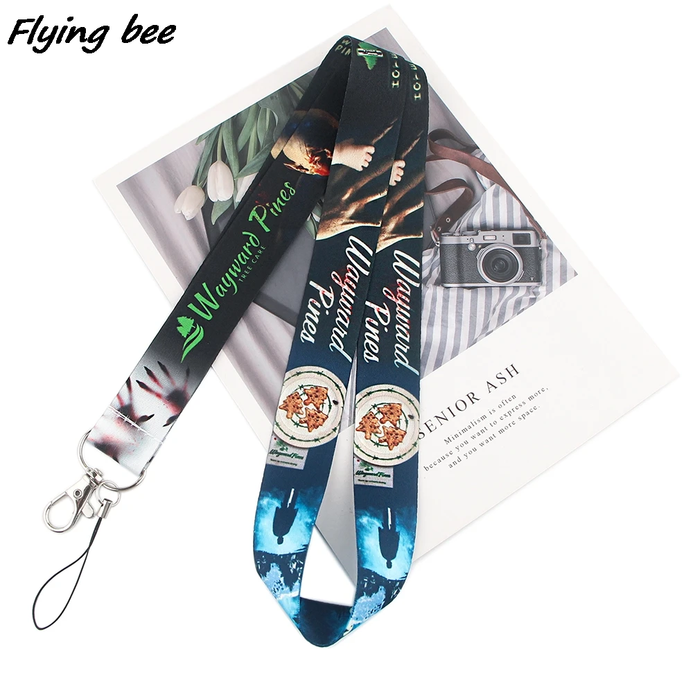 

Flyingbee Suspense TV Series Black Pine Town Lanyard Badge ID Lanyards Phone Rope Key Lanyard Neck Straps Accessories X1316