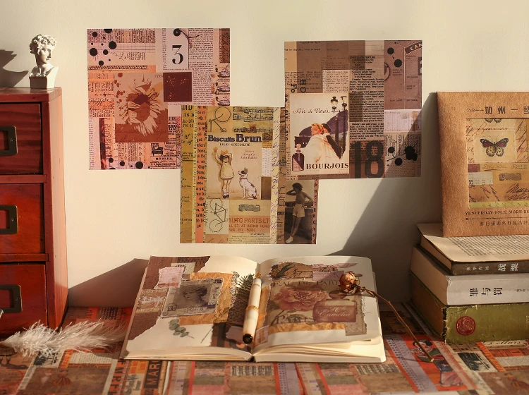 Английская газета журнал записываемая декоративная наклейка s Скрапбукинг палочка этикетка дневник канцелярские принадлежности для альбома Ретро фоновая наклейка