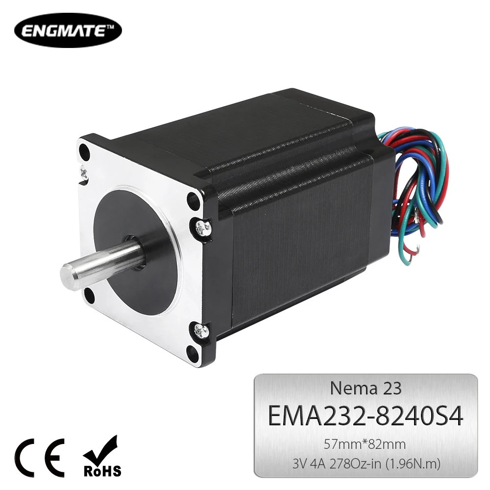 ENGMATE Nema 23 Шаговый Мотор 278Oz In 2 фазы 4A для ЧПУ милл маршрутизатора Резка EMA232