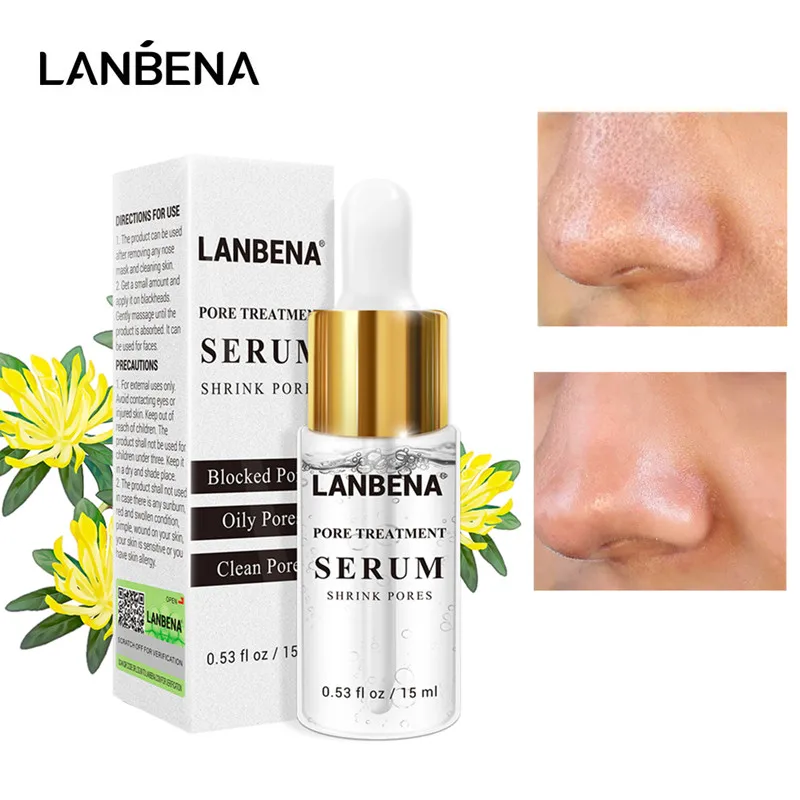

LANBENA Pore Shrinking Serum Essence Relieve Dryness Oil-Control Moisturizing Firming Repairing Smooth Skin Care Serum 15ml