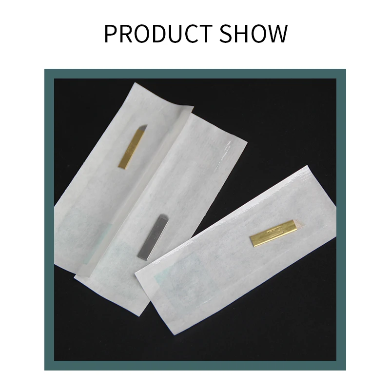

50pcs Agujas Microblading 0.25mm 18 U Shape Lamina 12/14 Pin Microblading Needles Blades For Permanent Makeup Eyebrow