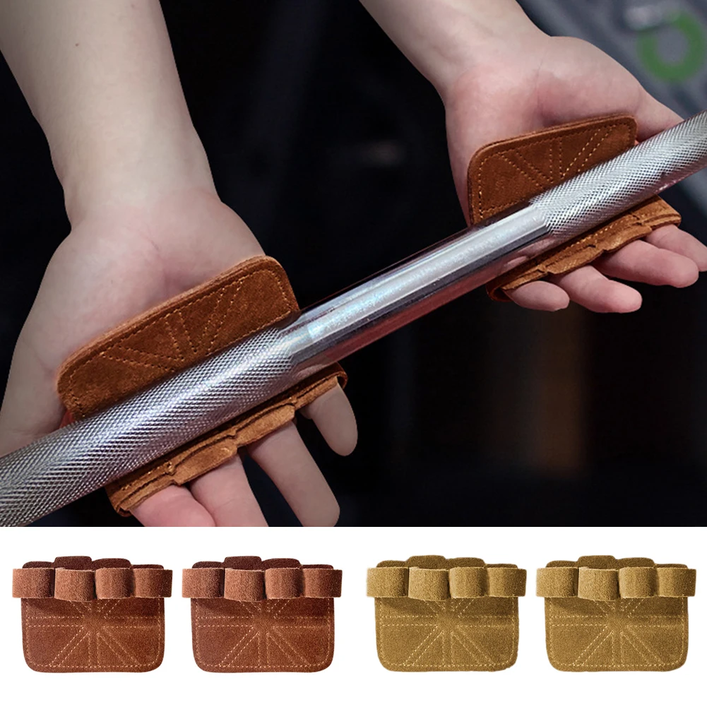 

1 pair Lifting Grips Pads Pull Ups Weight Lifting Half-Finger Grips Gloves Gym Training Anti SlipWear Resistan Protection Glove