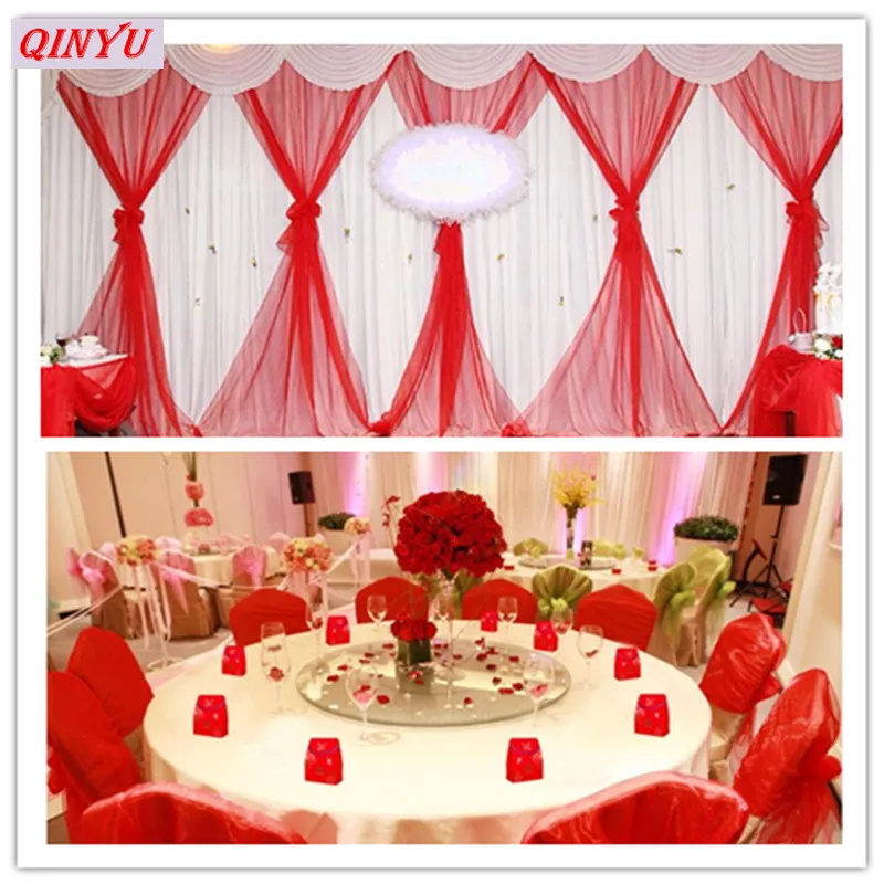 5/10meters Organza Sheer Crystal Tulle Roll Fabric for Wedding Decoration DIY Arches Chair Party Favor Home decor silk flowers 5 | Дом и сад