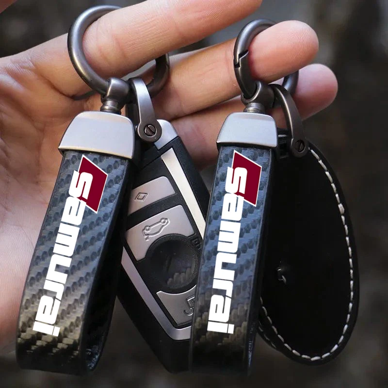 

for Suzuki SAMURAI Key Chains Car Accessories Carbon Fiber Texture Key Rings Keychain Keyring Auto Vehicle Key Chain Key Bag