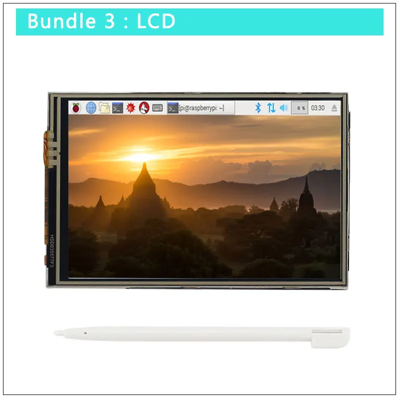 Bundle 3 Rapberry Pi 4 Модель B 3,5 дюймовый сенсорный ЖК-экран 480x320 с сенсорной ручкой | акриловый чехол для Raspberry Pi 4 - Цвет: Bundle 3