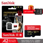 100% Оригинальный двойной флеш-накопитель SanDisk Extreme Pro Micro SD Card до 170 МБс. 128 Гб 64 Гб A2 V30 U3 карты памяти 32 Гб A1 слот для карт памяти с адаптером SD