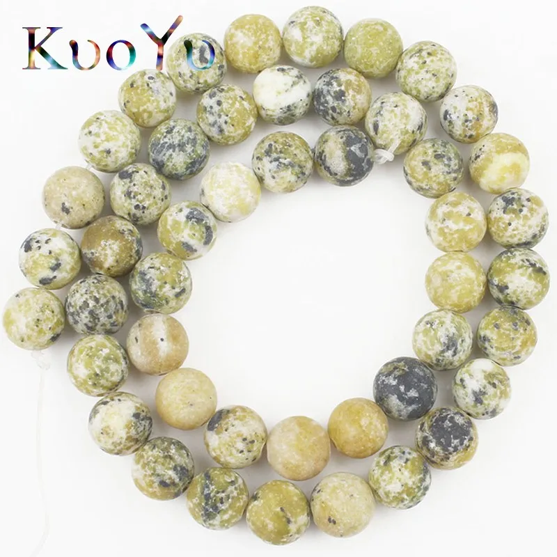 Натуральный камень желтый бирюза Howlite froster Матовый круглый свободный для