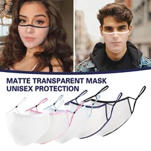 Взрослый прозрачная маска для губ Язык mondmasker wasbaar трехмерная
