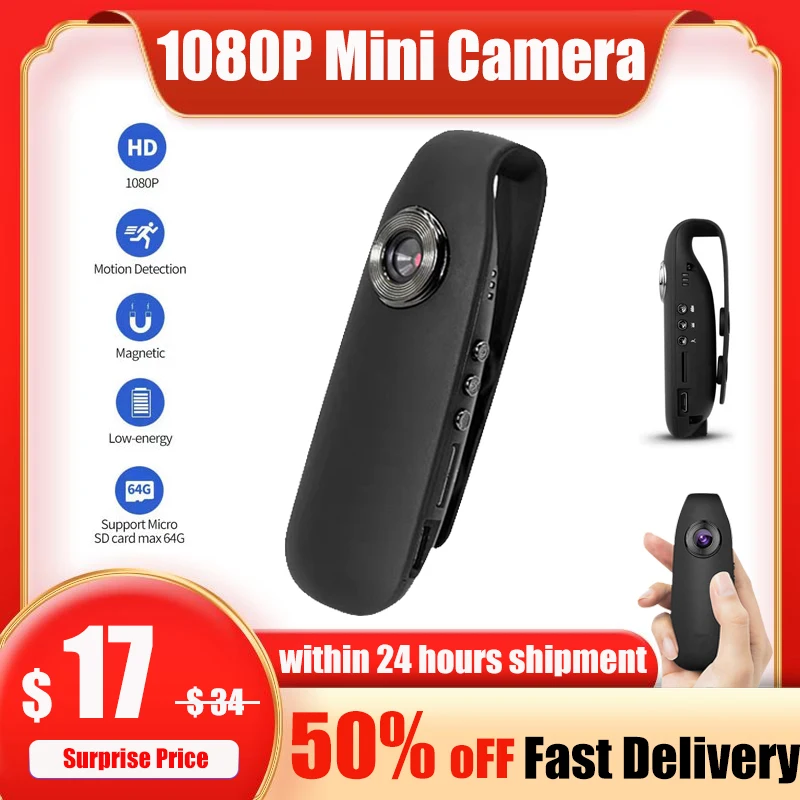 Mini Camera Full HD 1080P Camcorder Outdoor Video Recorder Body Cam  Micro Sports Motorcycle Bike Mo