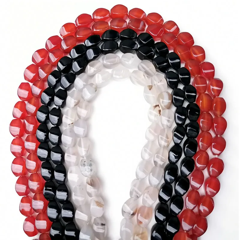 

Бусины из натурального камня, 8x12 мм, оникс, 3 цвета, для изготовления ювелирных изделий, нитка 15 дюймов