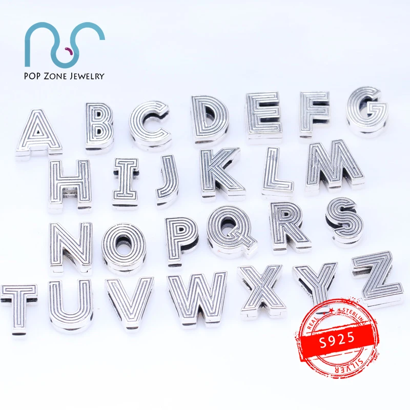 

Fit Original Brand Pandora Charm Bracelet Clamps S925 Sterling Silver Alphabet Series Letter Beads Luxury Fashion Women Jewelry