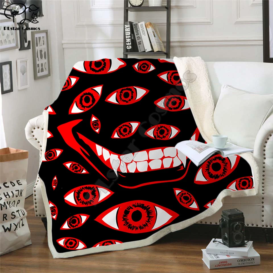 Взрывобезопасное Флисовое одеяло 80s в стиле ужасов VHS плюшевое 3d с принтом для