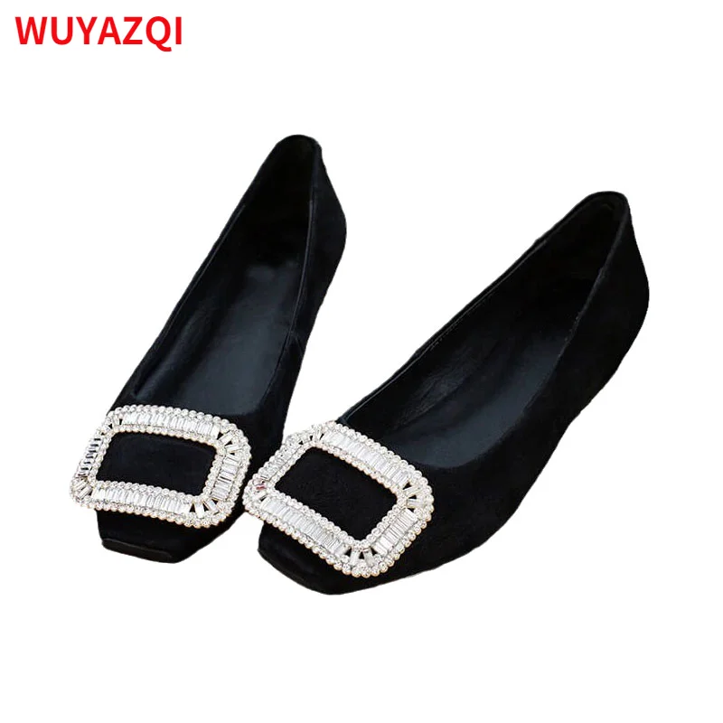 

WUYAZQI Fashion women's shoes flat work shoes new inner heightening women's shoes sheepskin comfortable women's casual shoes Q