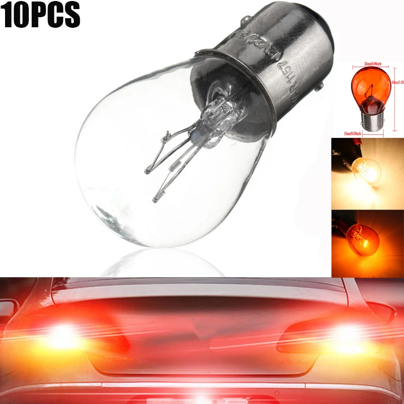 

10Pcs DC12V Car LED Turn Singal Light Brake Bulbs 1157 BAY15D P21W BA15S 581 1156 PY21W BAU15S BAY15D 308 21/5W S25 1141 BA15S